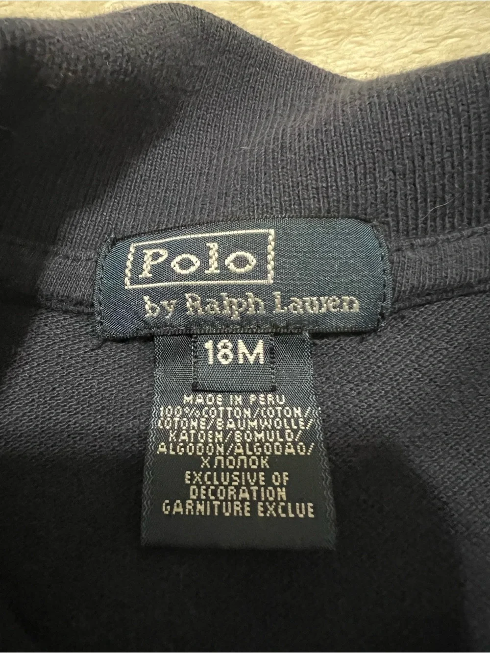 Ralph Lauren Navy Kids Polo with Red Pony Logo